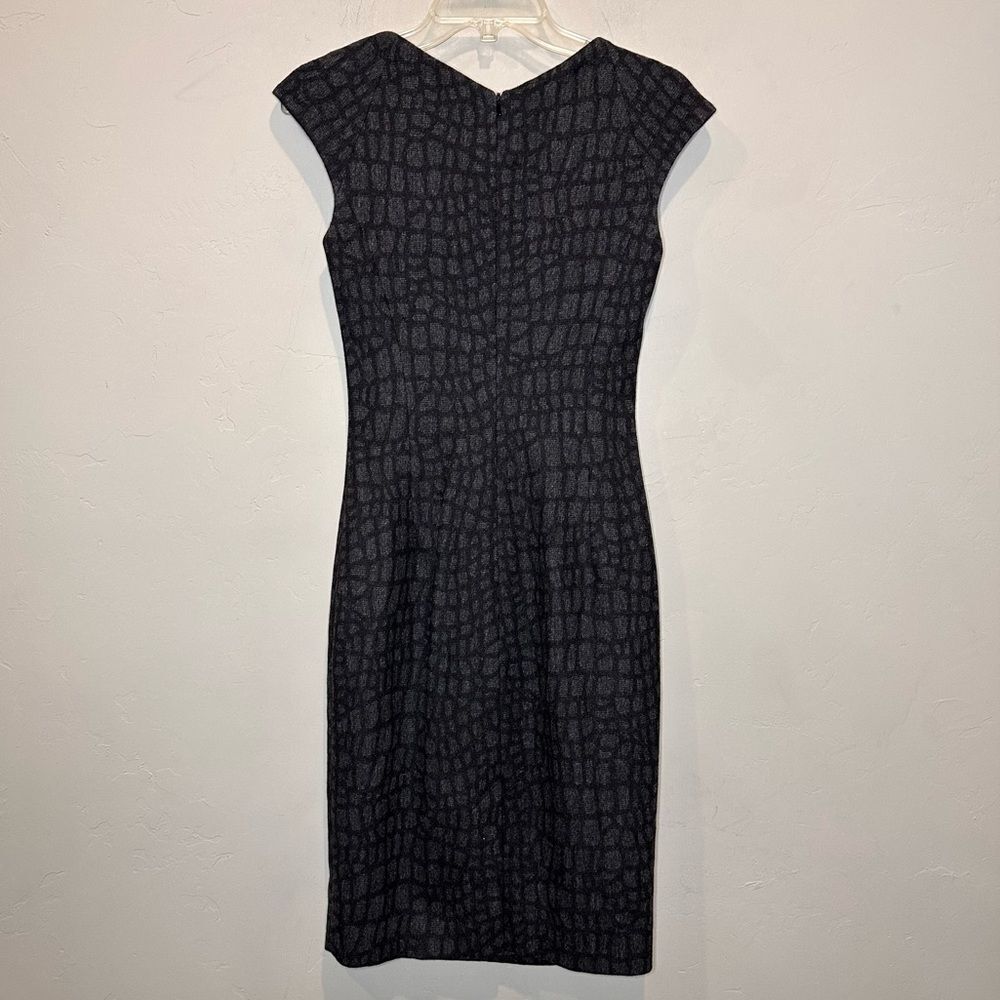 Karen Millen Black Textured Midi Dress - Picture 6 of 7
